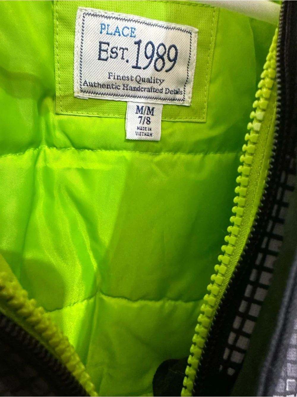 The Children's Place Black & Lime Green Boys' Winter Jacket